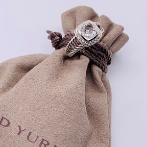 ✨David Yurman Petite Albion White Topaz Diam Ring✨